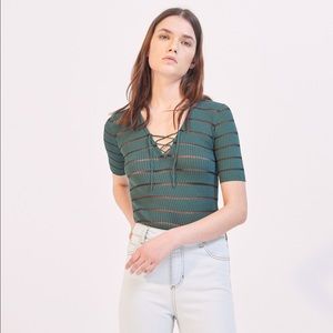 Sandro rib knit top, never worn